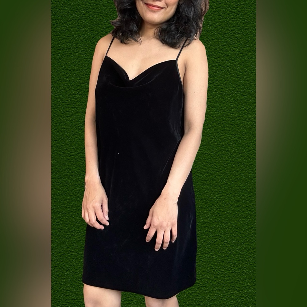 Banana Republic Cowl-Neck Velvet Slip Dress